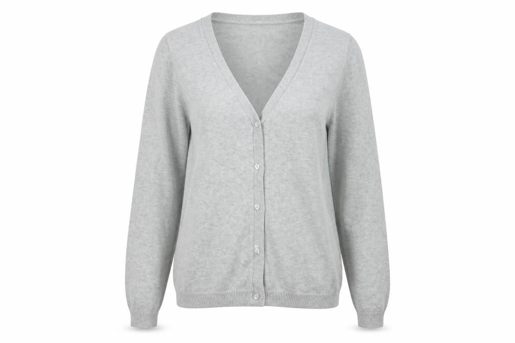 Atmosphere Womens Grey V-Neck  Cotton Pullover Jumper Size 6