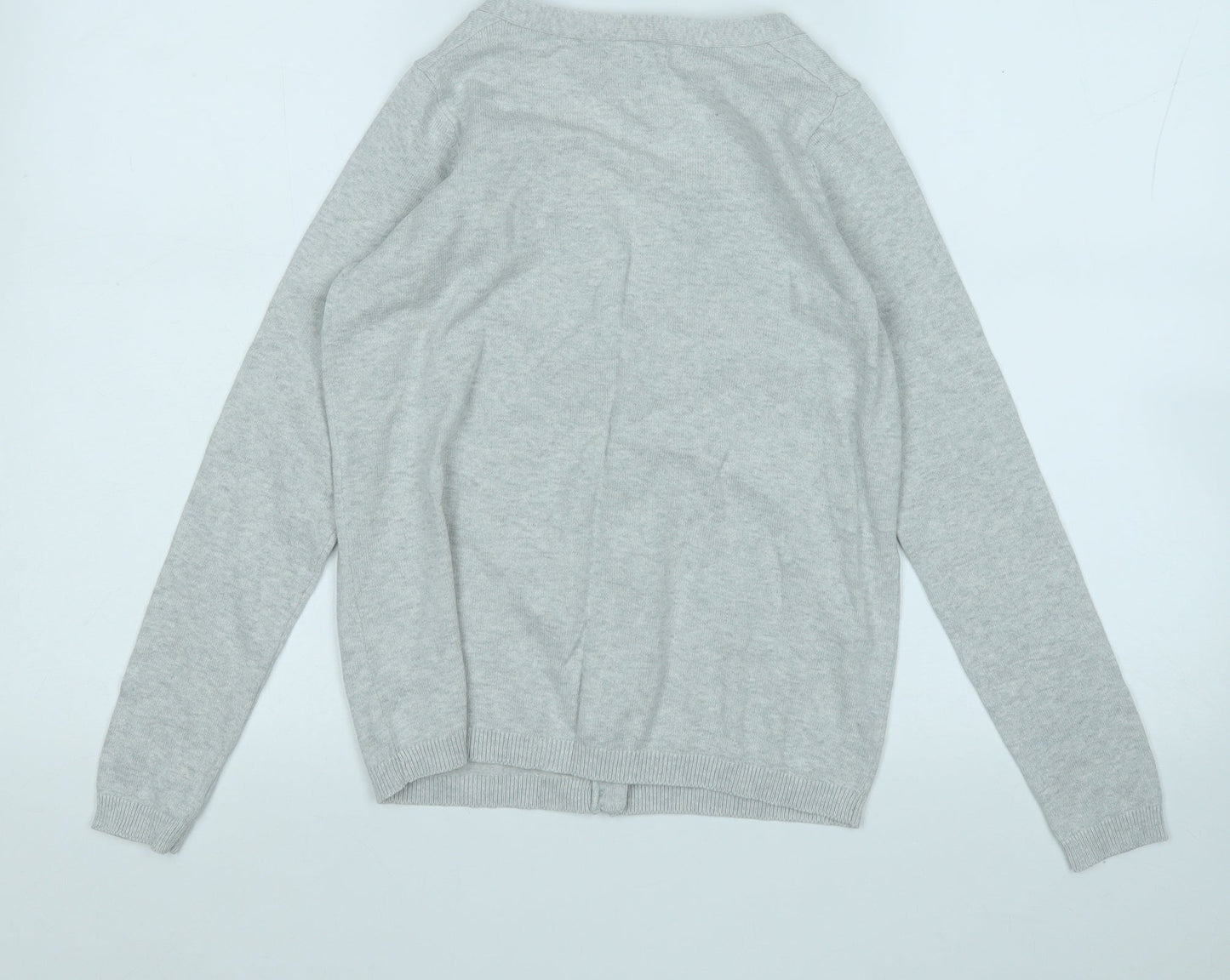 Atmosphere Womens Grey V-Neck  Cotton Pullover Jumper Size 6