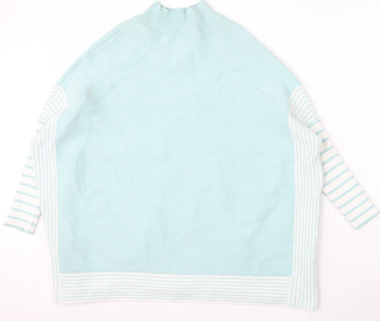 TU Womens Blue Round Neck  Polyester Pullover Jumper Size L