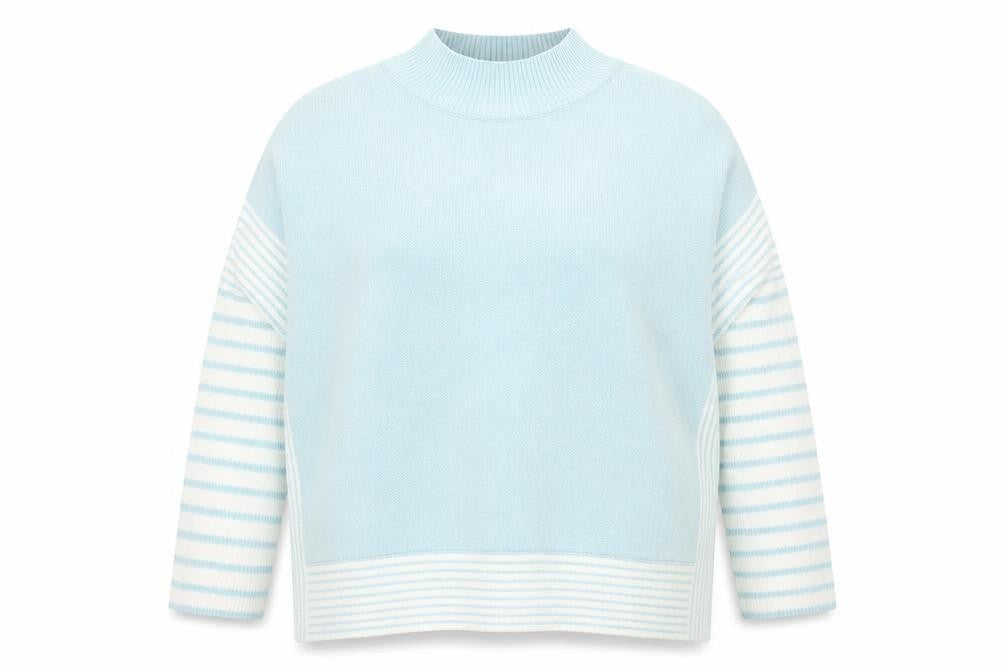 TU Womens Blue Round Neck  Polyester Pullover Jumper Size L