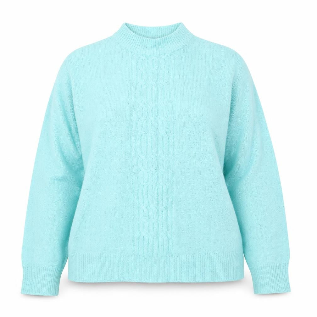Classics Womens Blue Round Neck  Acrylic Pullover Jumper Size 16