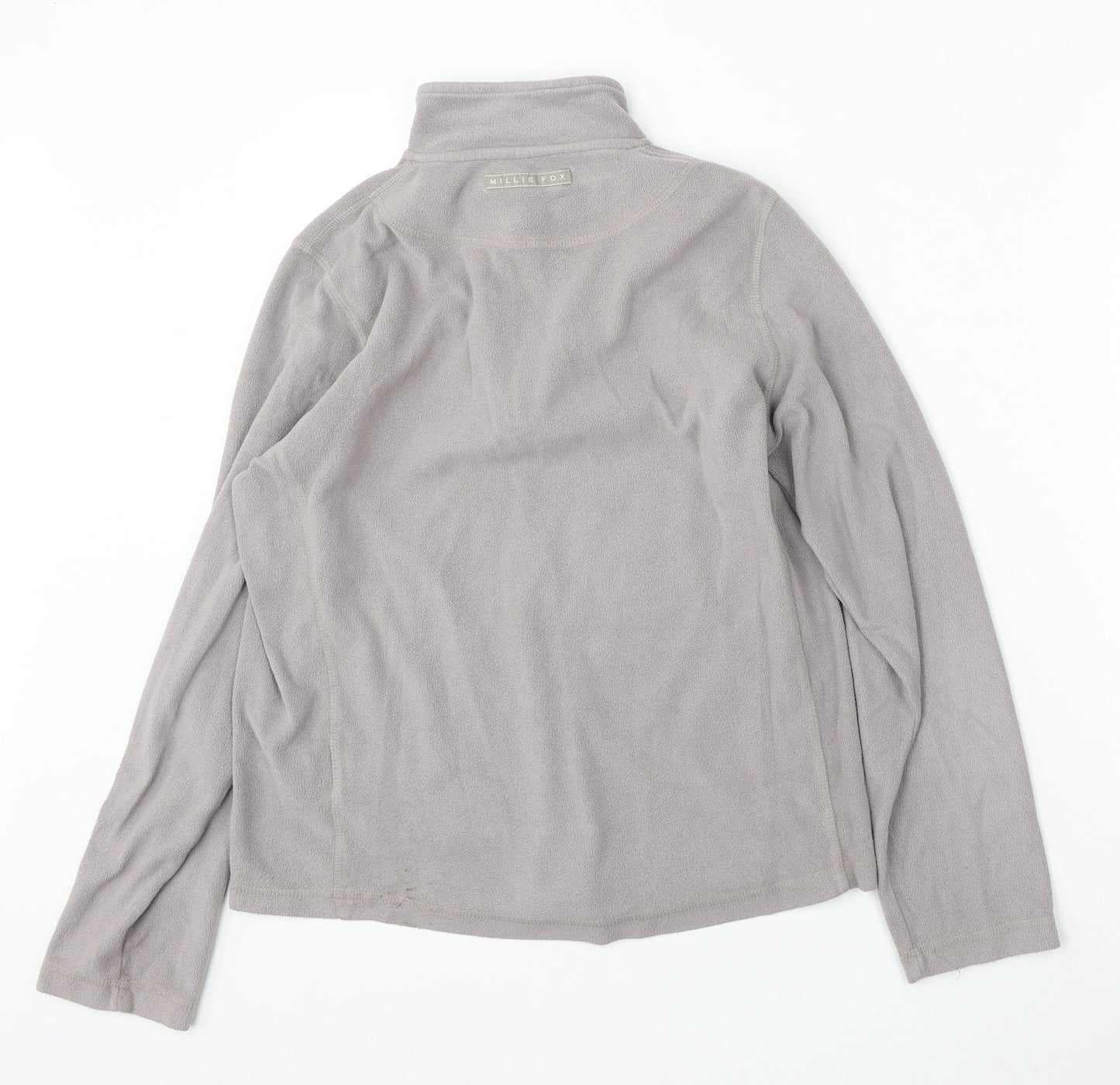 Millie fox Womens Grey  Polyester Pullover Sweatshirt Size 14  Zip