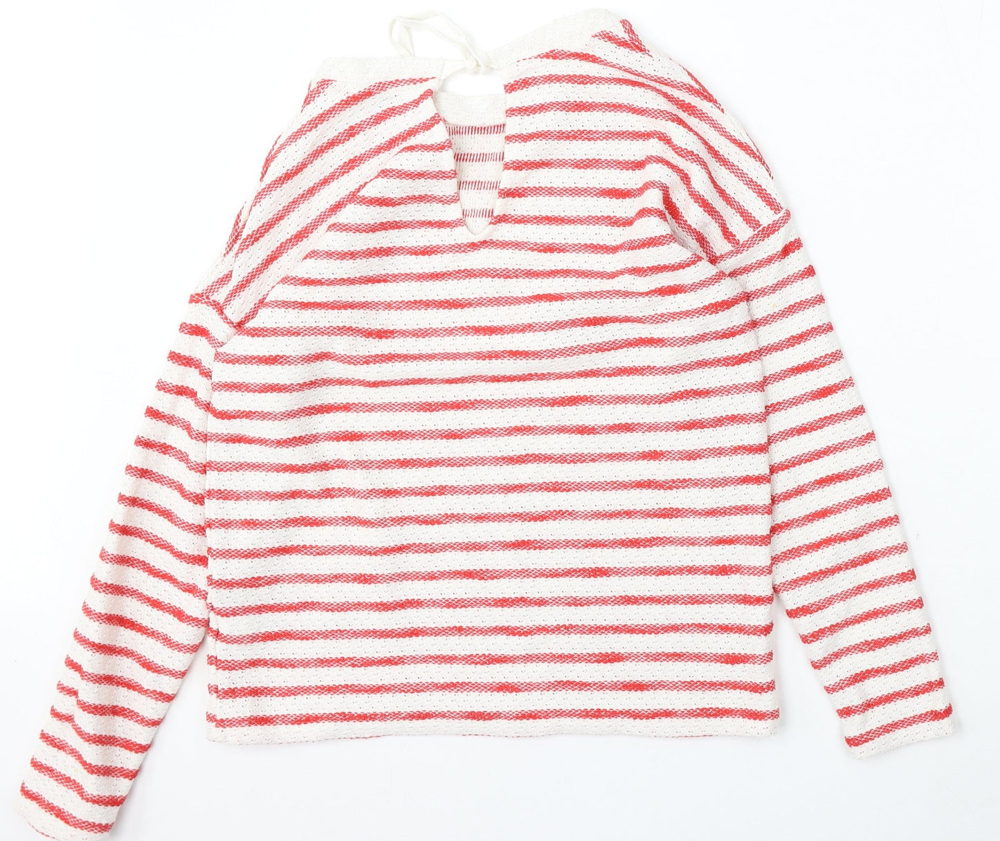 NEXT Womens Multicoloured Round Neck Striped Cotton Pullover Jumper Size 10