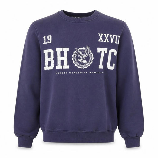 BCK & HRSY Mens Blue  Cotton Pullover Sweatshirt Size S
