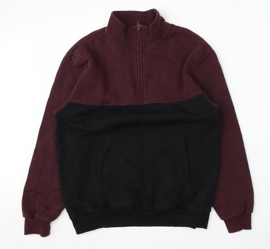 Divided by H&M Mens Red  Cotton Pullover Sweatshirt Size M