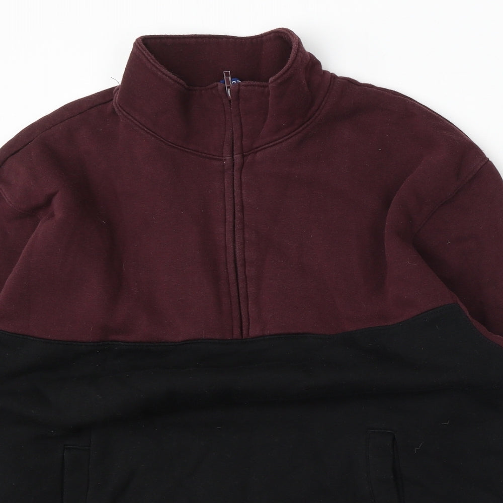 Divided by H&M Mens Red  Cotton Pullover Sweatshirt Size M