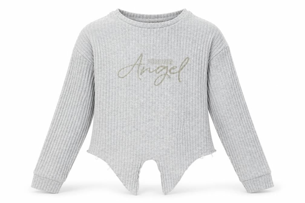Pep&Co Girls Grey Round Neck  Polyester Pullover Jumper Size 8-9 Years