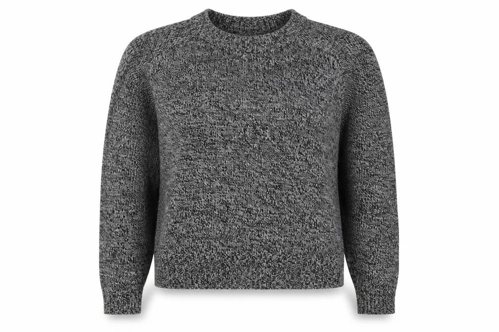 H&M Womens Grey Round Neck  Acrylic Pullover Jumper Size L