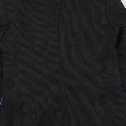 F&F Mens Grey Striped Polyester Jacket Suit Jacket Size 46