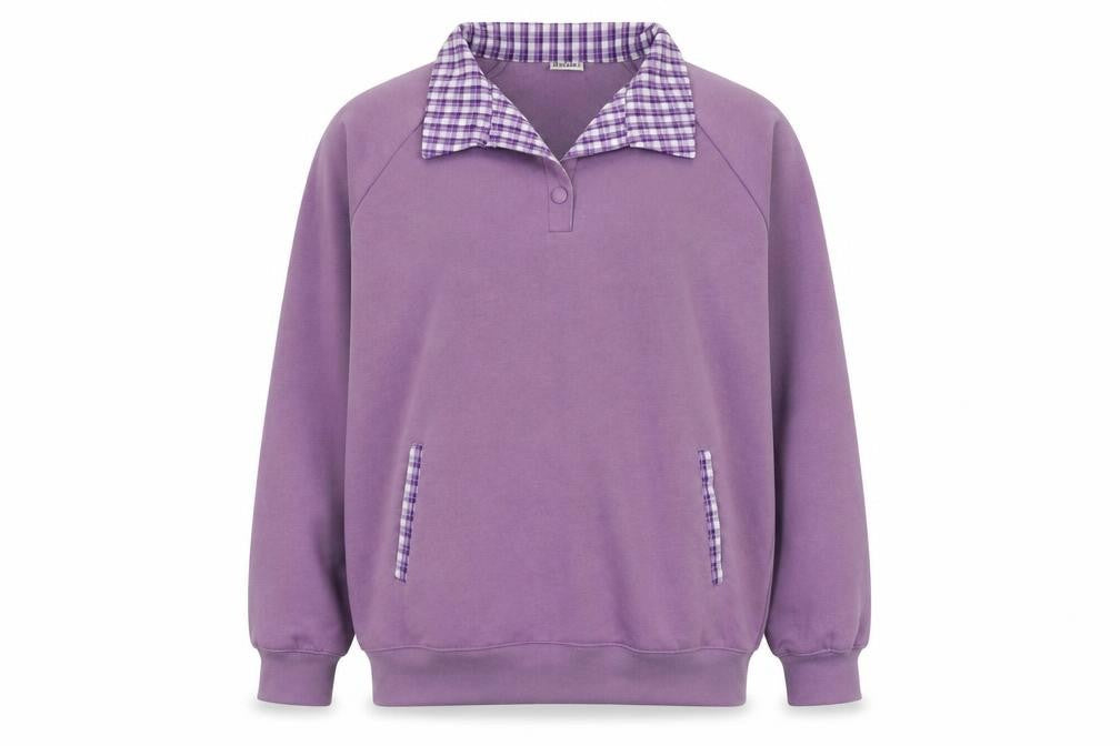 Damrat Womens Purple  Polyester Pullover Hoodie Size 14