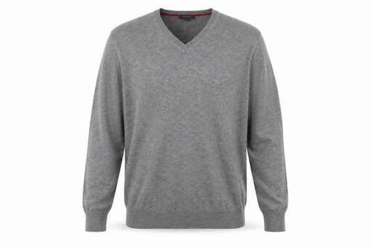 REDGREEN Mens Grey V-Neck  Acrylic Pullover Jumper Size XL