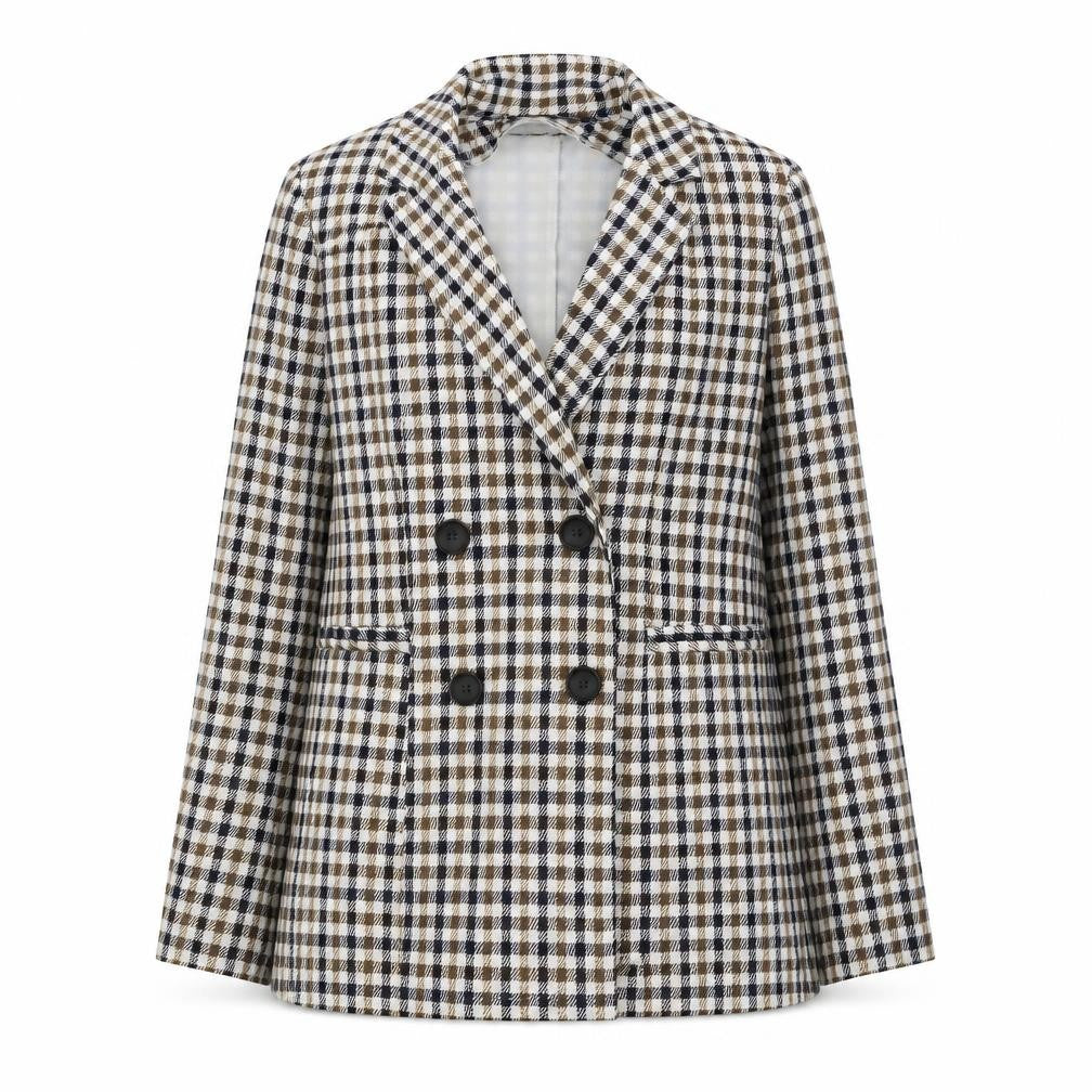 SheIn Womens Multicoloured Herringbone Polyester Jacket Suit Jacket Size S