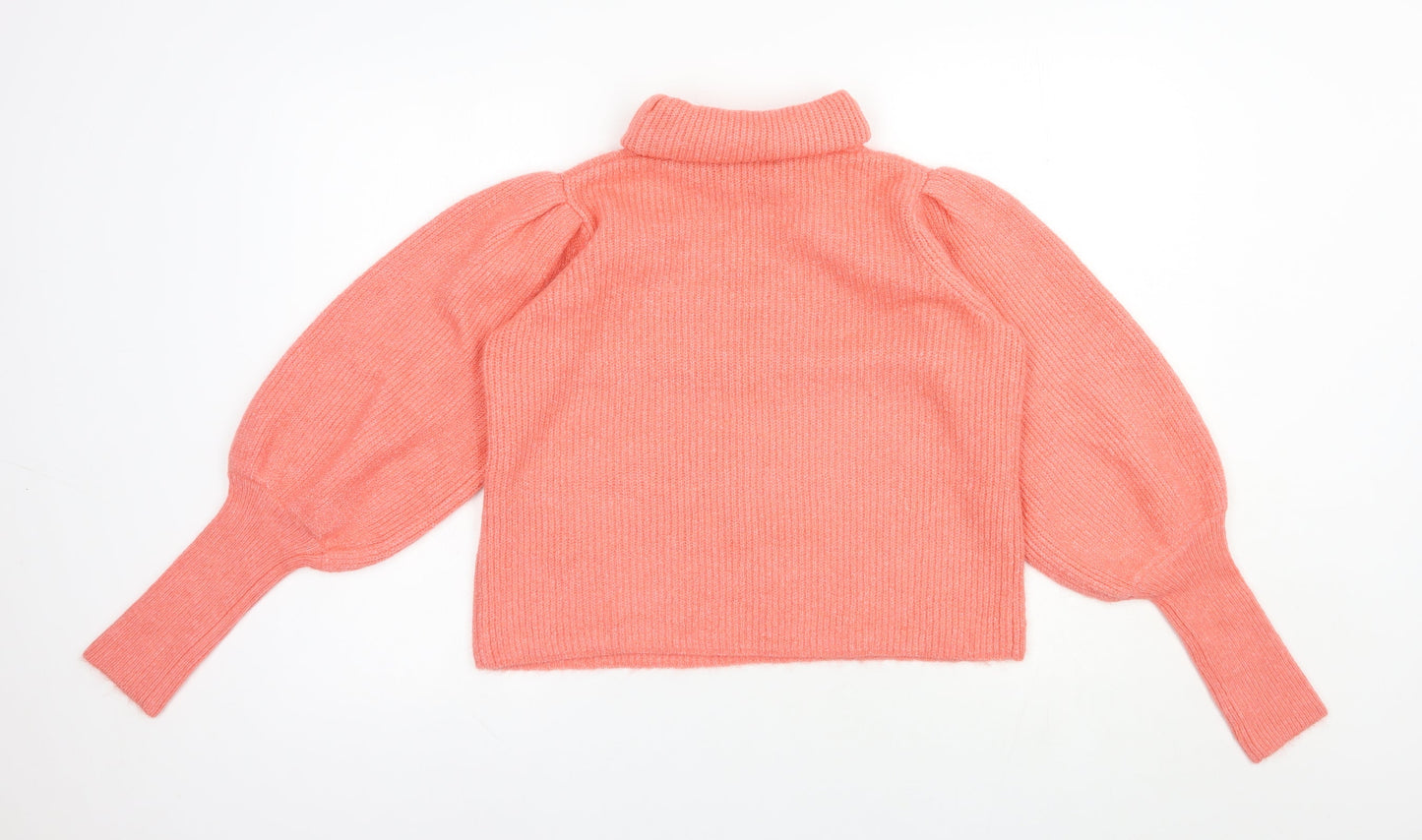 George Womens Pink Roll Neck  Acrylic Pullover Jumper Size M