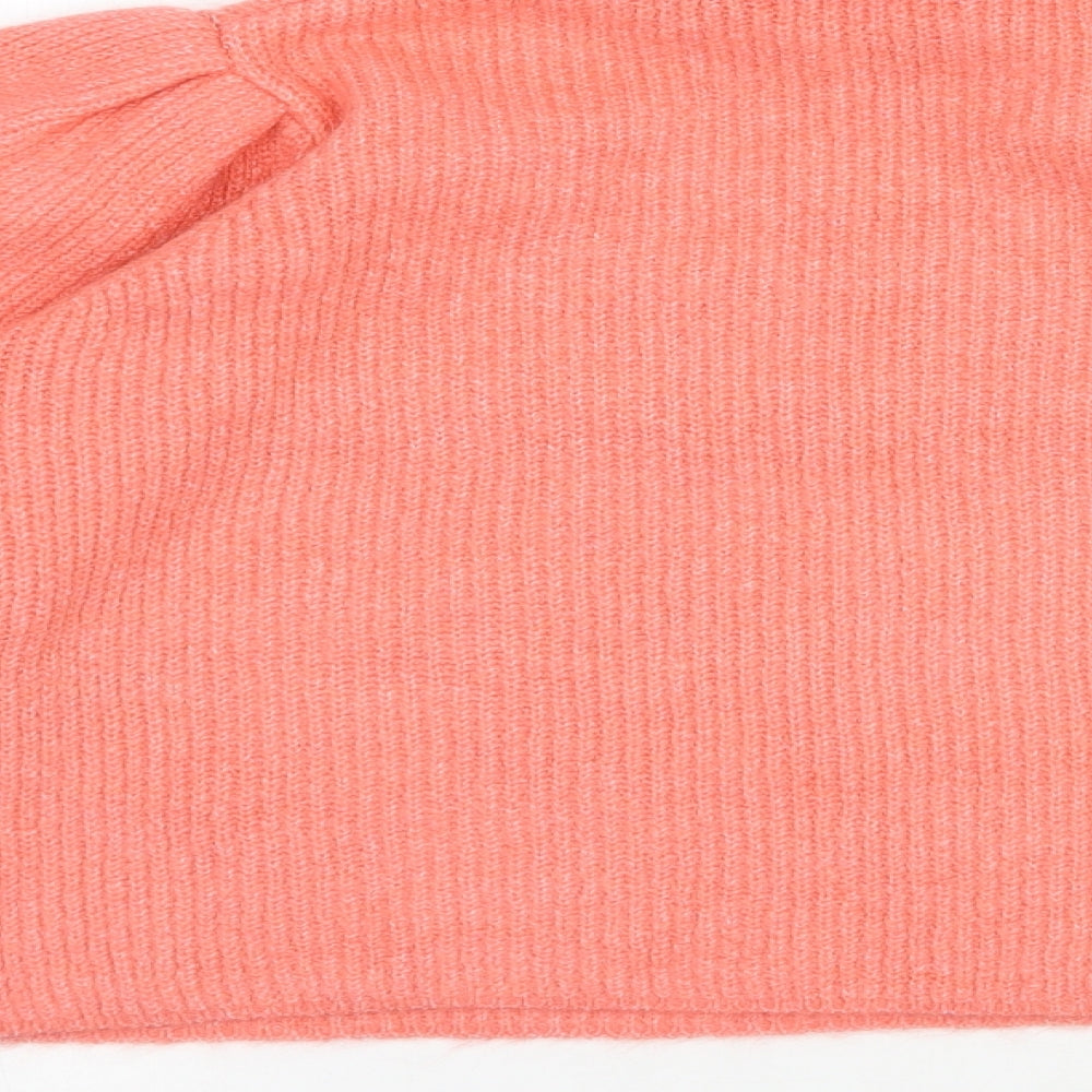 George Womens Pink Roll Neck  Acrylic Pullover Jumper Size M
