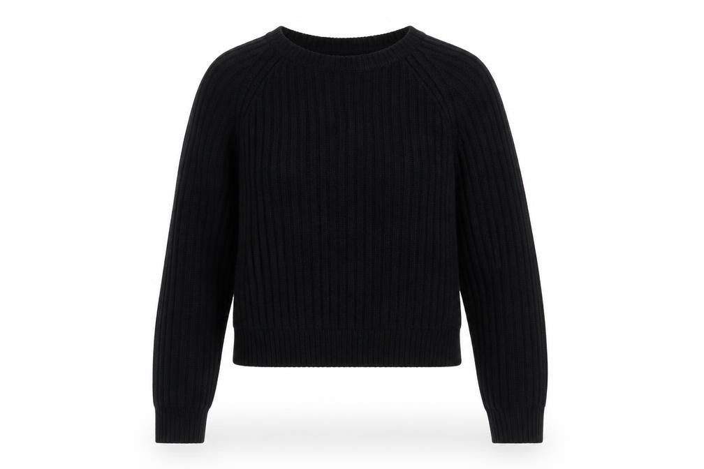 Select Womens Black Scoop Neck  Acrylic Pullover Jumper Size 10