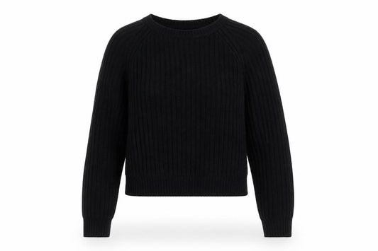 Select Womens Black Scoop Neck  Acrylic Pullover Jumper Size 10