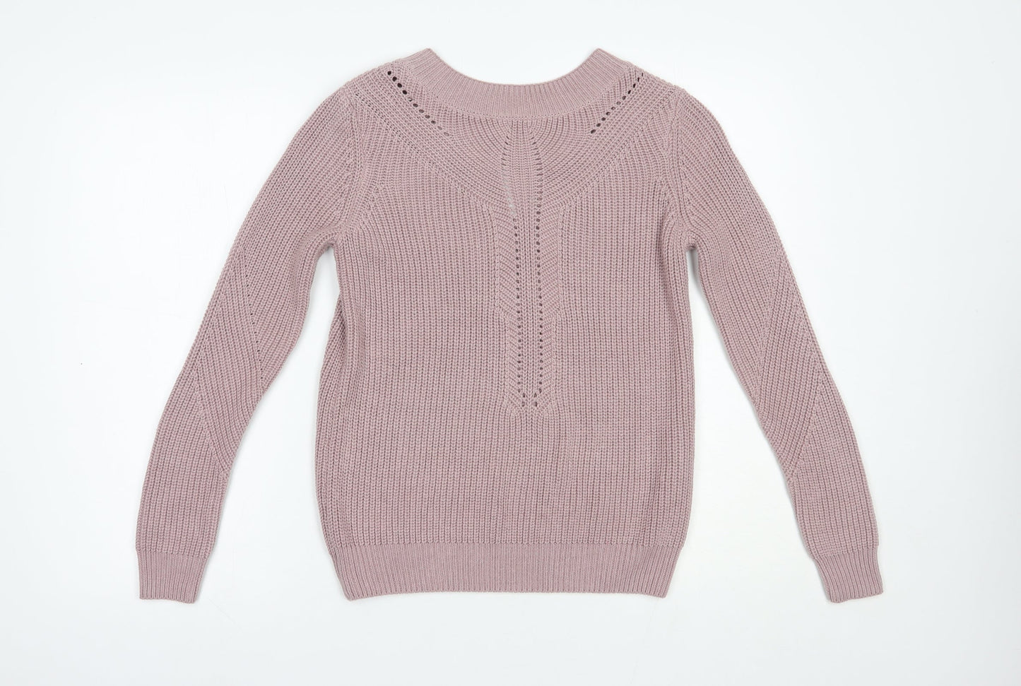 Atmosphere Womens Pink Round Neck  Cotton Pullover Jumper Size 6