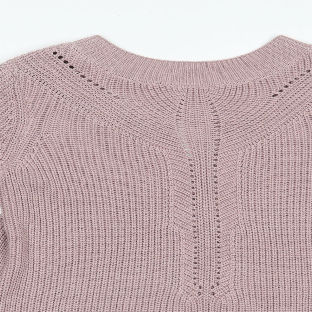 Atmosphere Womens Pink Round Neck  Cotton Pullover Jumper Size 6