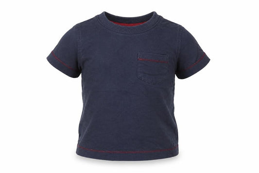 Next Boys Blue  Cotton Basic T-Shirt Size 3-6 Months Crew Neck