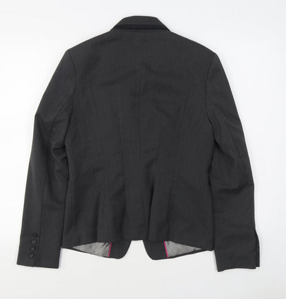 Preloved NEXT Womens Grey   Jacket Blazer Size 14  Button - Back