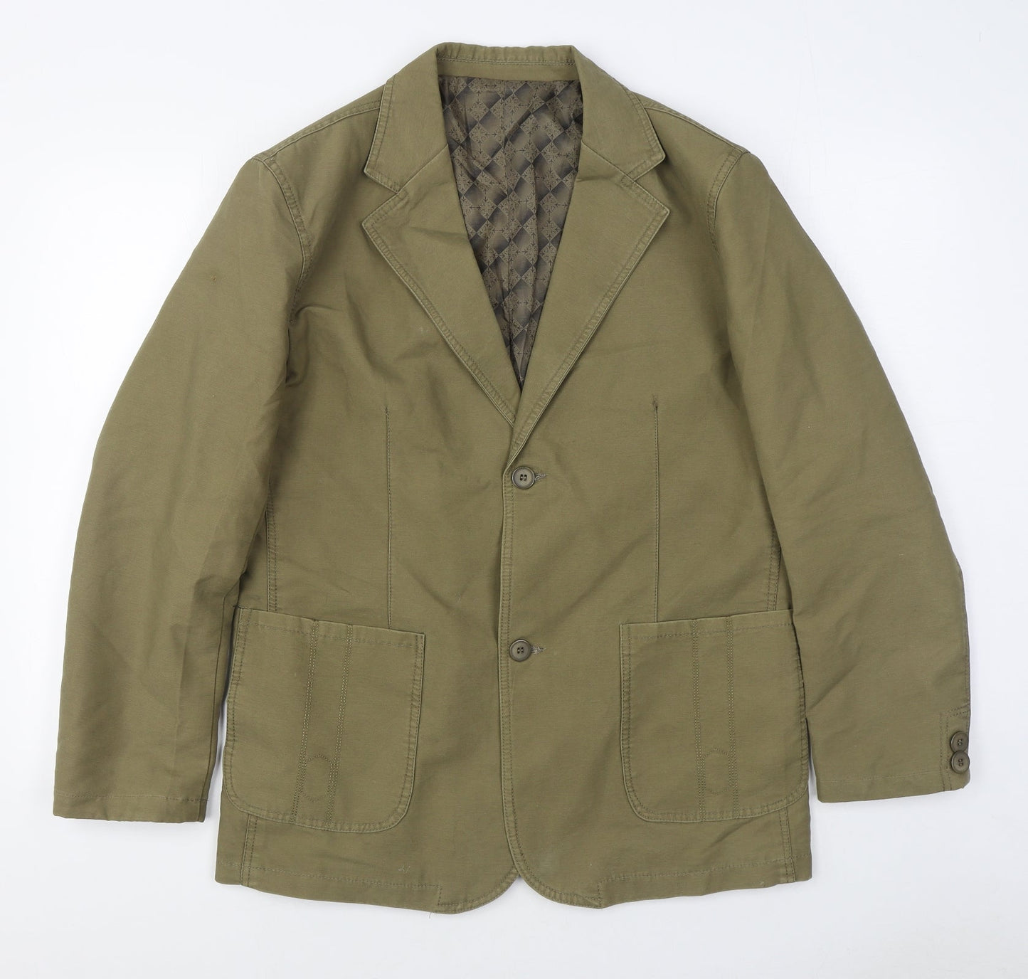 Oulaijie Mens Green  Polyester Jacket Suit Jacket Size 40