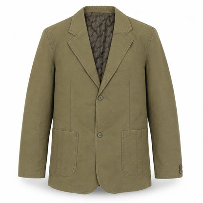 Oulaijie Mens Green  Polyester Jacket Suit Jacket Size 40