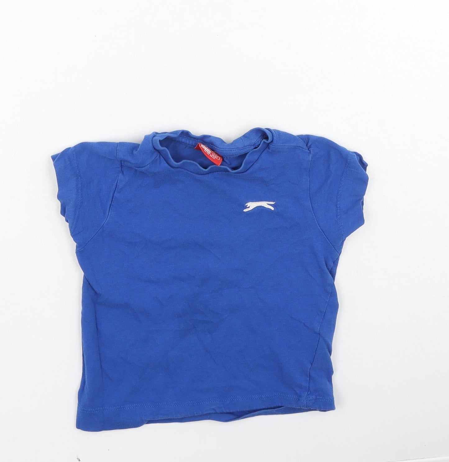 Slazenger Boys Blue  Cotton Basic Casual Size 3-4 Years Round Neck