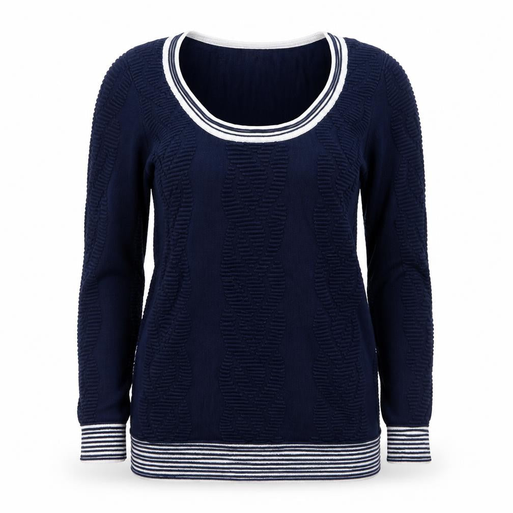 Anonymous Womens Multicoloured Round Neck  Viscose Pullover Jumper Size S