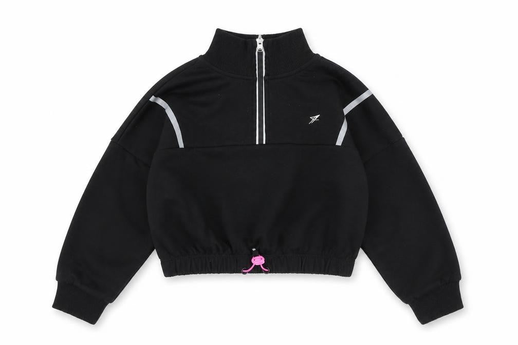 Primark Girls Black  Cotton Pullover Sweatshirt Size 7-8 Years