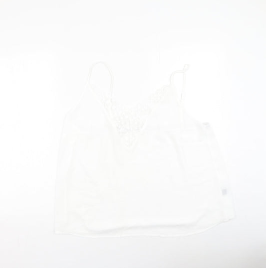 SheIn Womens White  Polyester Camisole Tank Size XL V-Neck