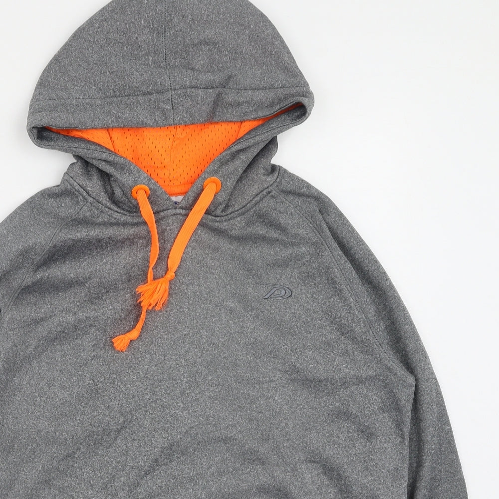 Pro-player Mens Grey  Polyester Pullover Hoodie Size S