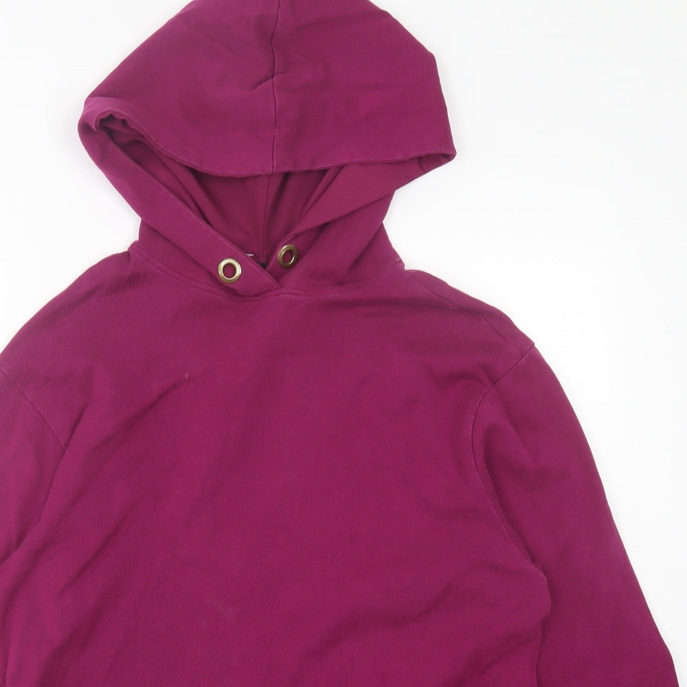 Zara Womens Purple  Cotton Pullover Hoodie Size S  Pullover