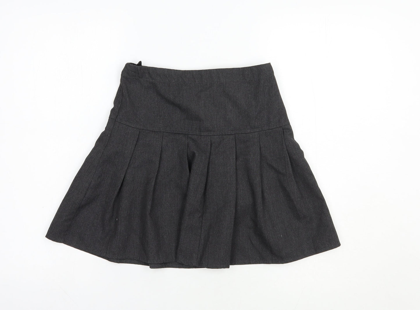 NEXT Girls Grey  Polyester Pleated Skirt Size 10 Years  Regular Zip - Schoolwear