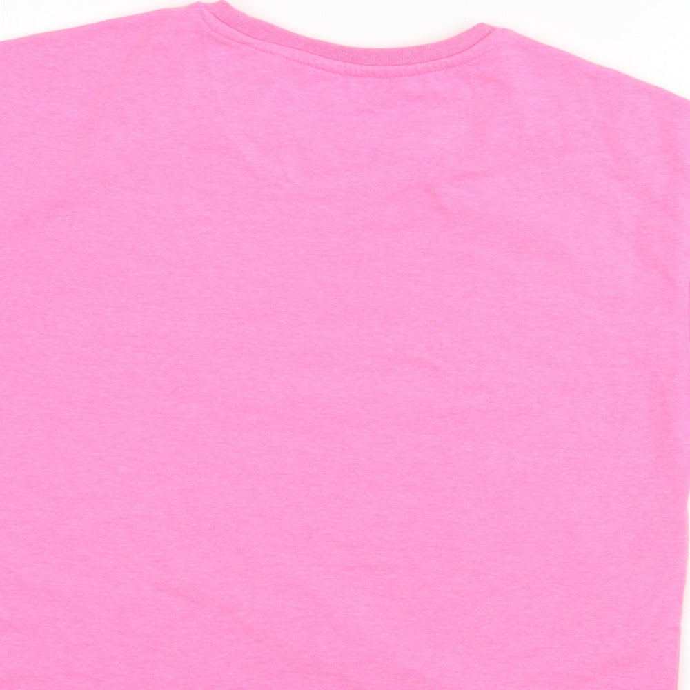 NEXT Girls Pink  Polyester Pullover T-Shirt Size 9 Years Crew Neck Pullover - Unicorn