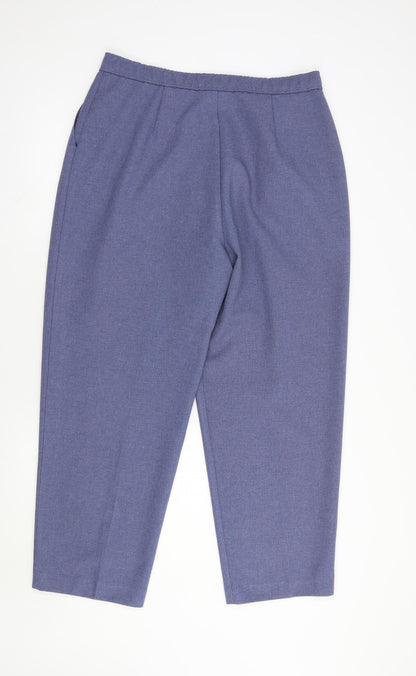 St Michael Womens Blue Polyester Dress Pants Trousers Size 20 L28 in Regular Button
