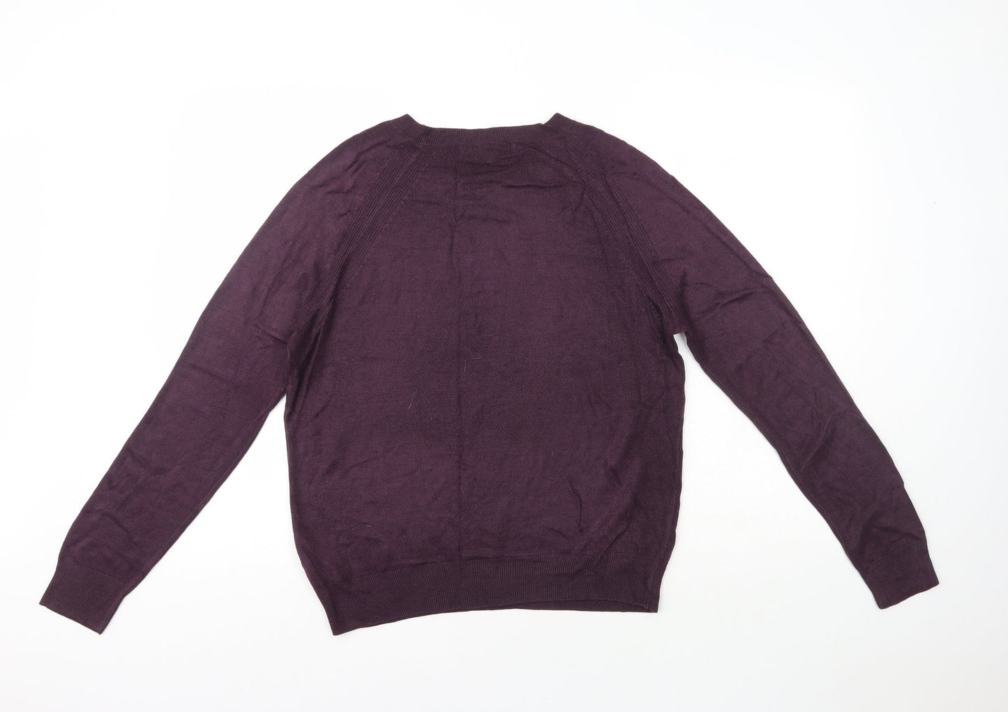 Marks and Spencer Womens Purple  Acrylic Pullover Sweatshirt Size 12