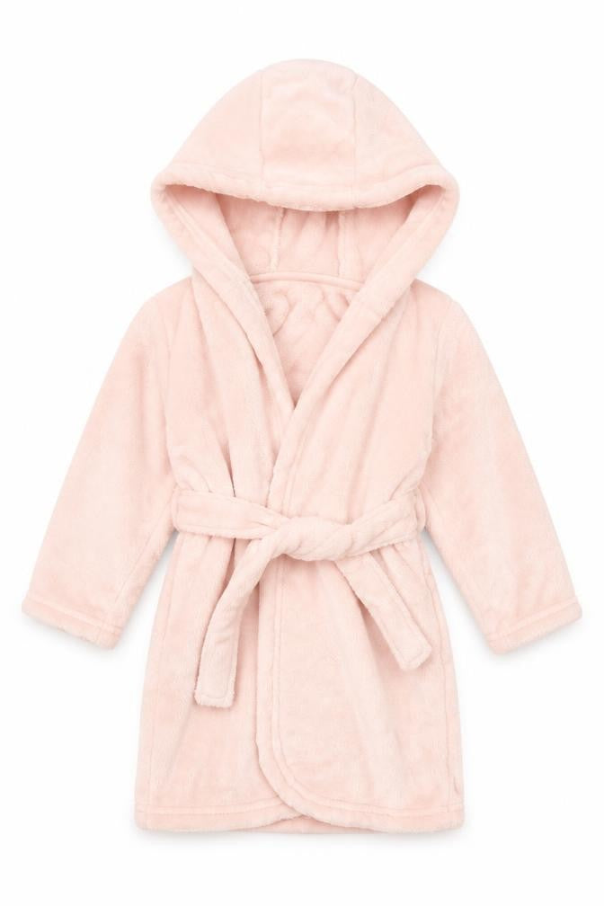 George Girls Pink Solid 100% Polyester Robe  Size 9-12 Months