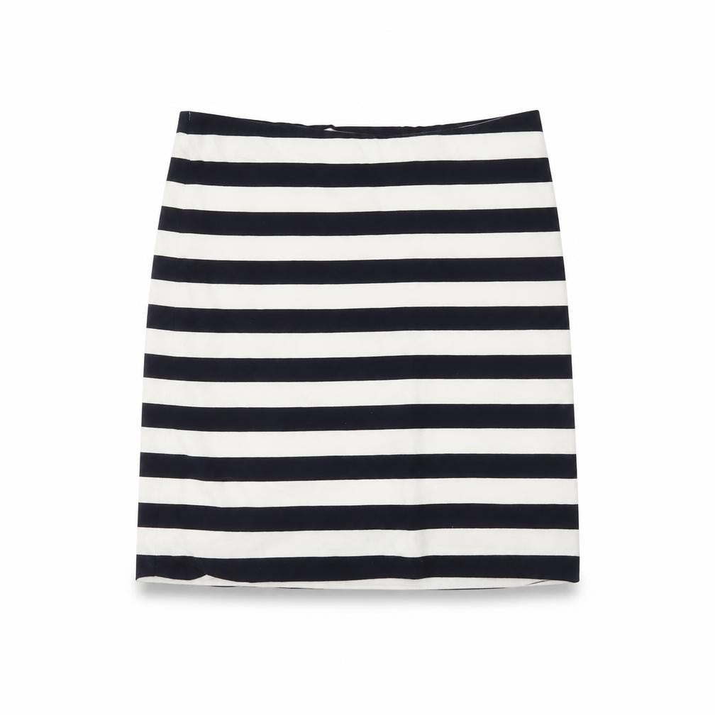 Basic Womens Blue Striped Cotton Straight & Pencil Skirt Size 6
