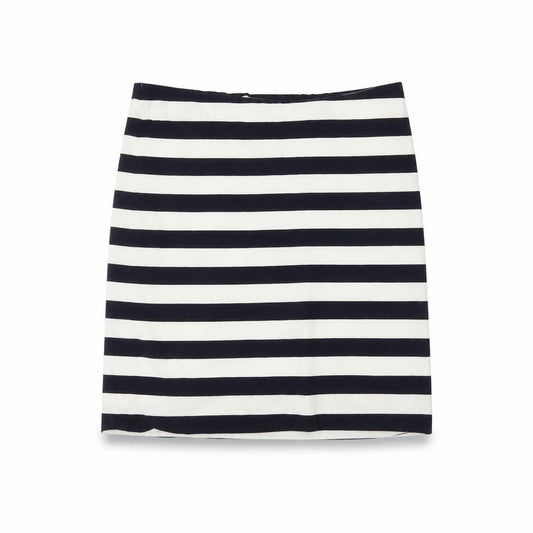 Basic Womens Blue Striped Cotton Straight & Pencil Skirt Size 6