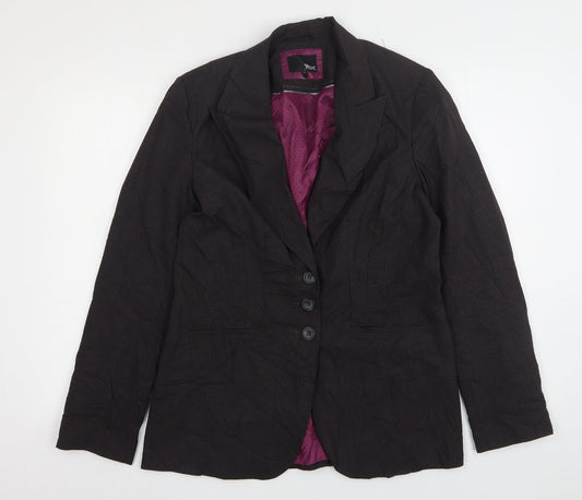 NEXT Womens Multicoloured Check Polyester Jacket Suit Jacket Size 16