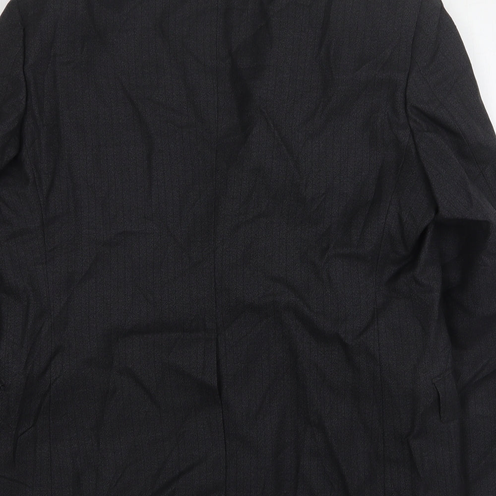 Jackson The Tailor  Mens Grey Striped Polyester Jacket Suit Jacket Size 44