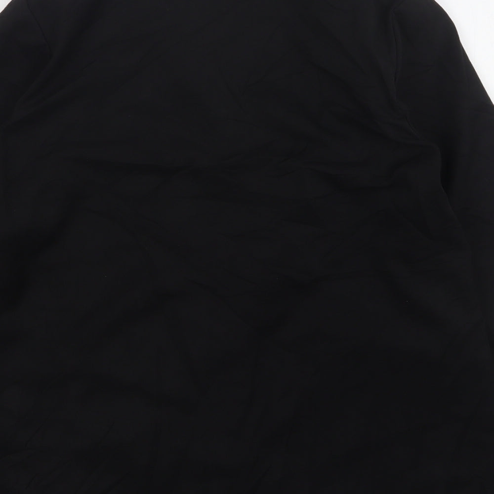 H&M Womens Black  Polyester Jacket Suit Jacket Size 14