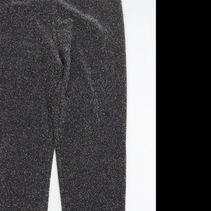 H&M Womens Grey  Polyester Trousers  Size S L29 in Regular
