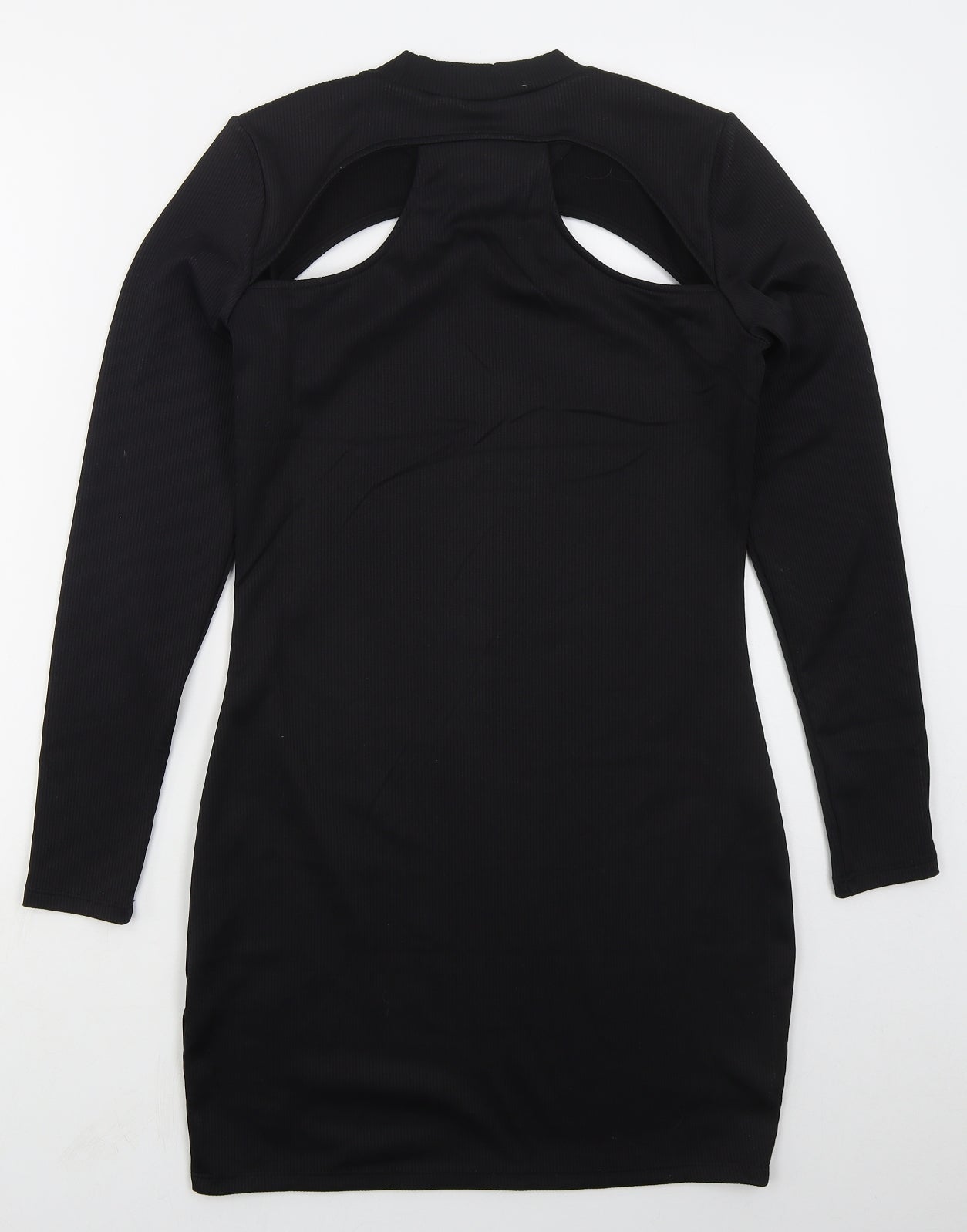 H&M Womens Black  Polyester Bodycon  Size M  Round Neck Pullover