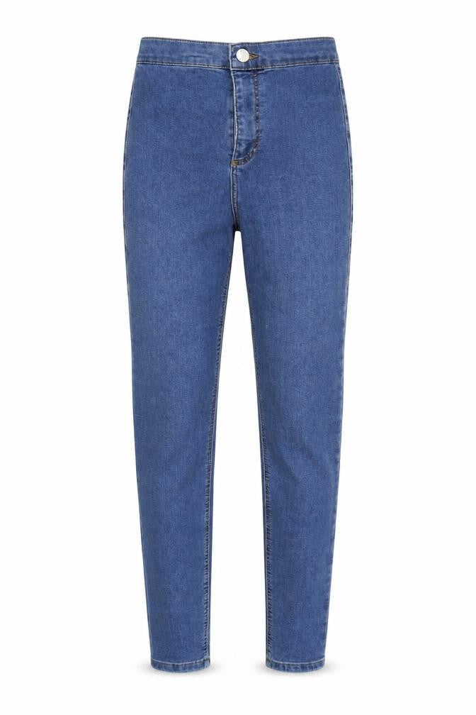 Topshop Womens Blue  Cotton Skinny Jeans Size 26 in L25 in Regular Button