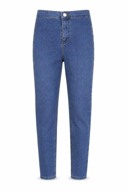 Topshop Womens Blue  Cotton Skinny Jeans Size 26 in L25 in Regular Button