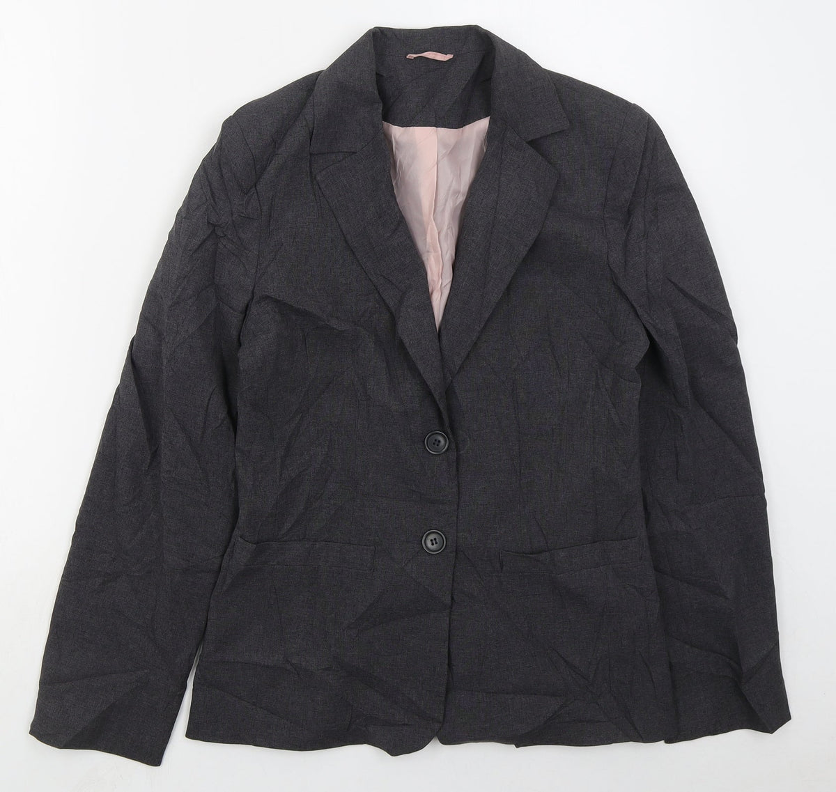 New Look Womens Grey  Polyester Jacket Suit Jacket Size 10