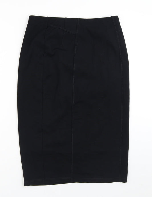 Preworn Womens Black  Polyester Straight & Pencil Skirt Size 30 in