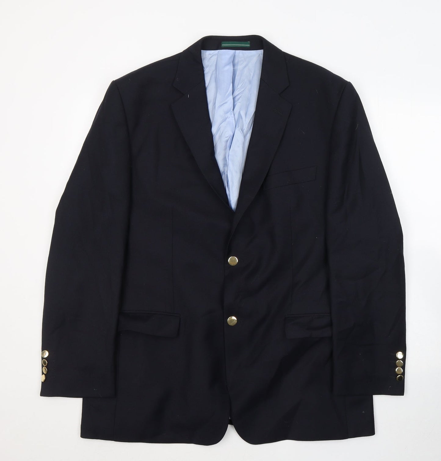 Greenwoods Mens Blue  Polyester Jacket Suit Jacket Size 44
