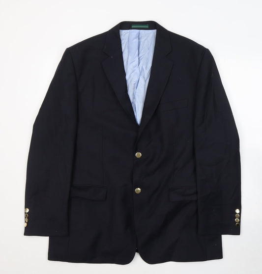 Greenwoods Mens Blue  Polyester Jacket Suit Jacket Size 44